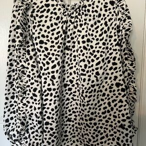 Black and White Polka Dot Blouse